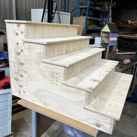 RWB Shed, Memorial Hall stage steps – March 2026